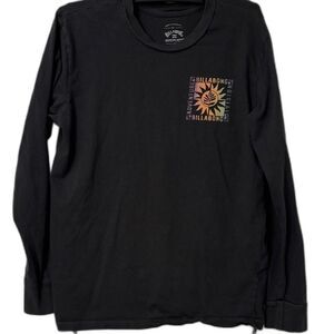 Billabong Black Long Sleeve with Bold Graphic Size SM